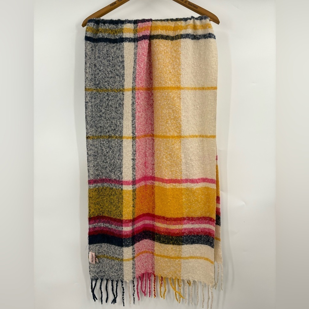Juicy Couture Multicolor Plaid Scarf 68”x 20” - Picture 2 of 4
